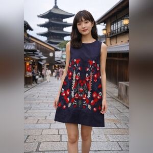 NWT Yujia Mini Embroidered Dress
